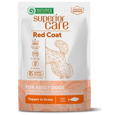 AKVATERA Nature's Protection Red Coat Digestive Care Adult with Tuna, пауч за пораснали кучета с червена козина с риба тон - с грижа за храносмилателната система, Литва - 70 гр