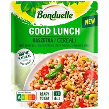 Bonduelle Good Lunch sterilizovaná zmes špaldy hrášku fazúľ paradajok papriky a olív 250 g