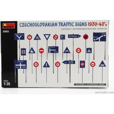 Miniart Accessories Segnali Stradali Czechoslovakian Traffic Signs 1930-1940 1:35