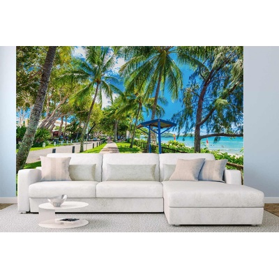 DIMEX ART Самозалепваща се флизелинова фототапета палмова алея 375 x 250 см