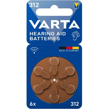 VARTA БАТЕРИИ ЗА СЛУХОВ АПАРАТ varta 312-bli-6 (312)