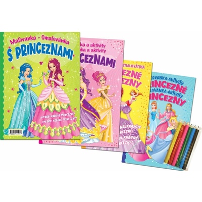 Omalovánka+aktivity Princezny