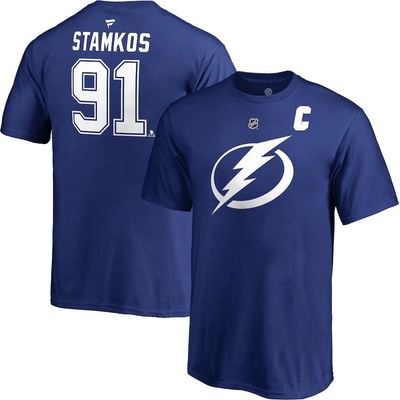 Fanatics Branded Detské Tričko #91 Steven Stamkos Tampa Bay Lightning Stack Logo Name & Number
