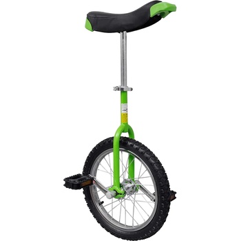 vidaXL Зелен регулируем едноколесен велосипед (90843)