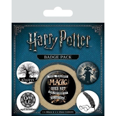 Pyramid International sada placek Harry Potter Symbols 5 ks