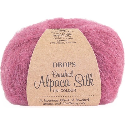Příze DROPS Brushed Alpaca Silk 08 – vřesová