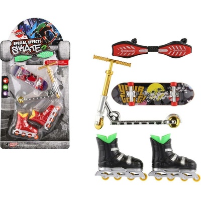 Teddies Sada skateboard waveboard korčule kolobežka prstová plast mix druhov