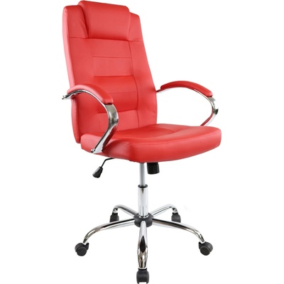 Червен директорски стол Slash от екокожа