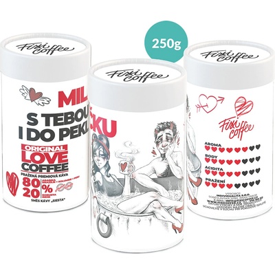 Fixi Coffee Miláčku s Tebou i do pekla výběrová pražená káva jemně mletá 250 g