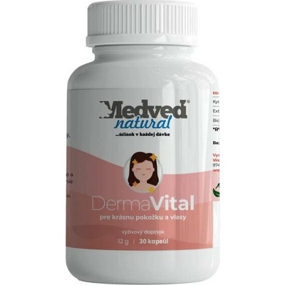 Medveď natural DermaVital 30 kapslí