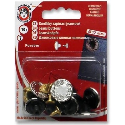 Knoflík riflový FOREVER vel. 7 (17mm) varianta nikl