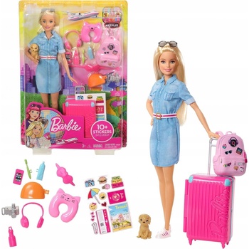 Barbie cestovatelka blondýnka