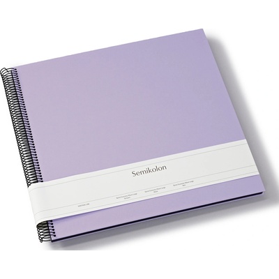 Semikolon Uni Economy голям албум за снимки, лилав, с черни страници (369989)