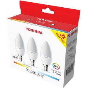 Toshiba LED комплект крушки Toshiba 40W, E14, 470 lm, 3000K