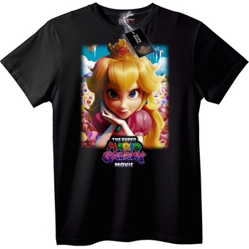 NOONEBRAND Тениска Super Mario Galaxy Филм Принцеса Peach - 5XL, Black
