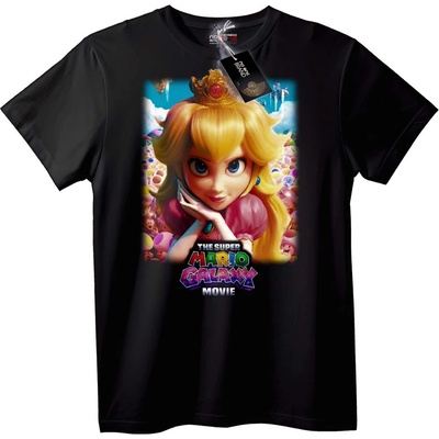 NOONEBRAND Тениска Super Mario Galaxy Филм Принцеса Peach - 5XL, Black