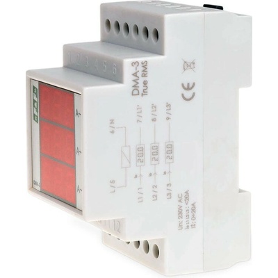 DMA-3 20A TrueRMS - 3-fázový digitálny ampérmeter, 0-20A, presnosť 0,5%