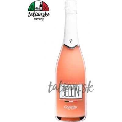 Canella Bellini cocktail NEALKOHOLICKÝ biela broskyňa 0 % 0,75 l (čistá fľaša)