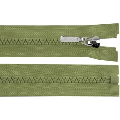 Stoklasa Kostěný zip No 5 délka 60 cm s ozdobným jezdcem Balení: 1 ks, Varianta: 263 zelená khaki 263 zelená khaki
