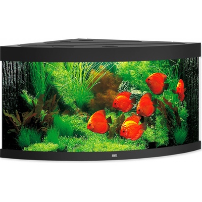 Juwel Trigon LED 350 akvarijný set rohový čierny 123 x 87 x 65 cm, 350 l