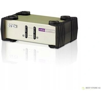 Aten CS-82U-AT 2-Port PS/2-USB KVM Switch, 2x Custom KVM Cable sets, Non-powered