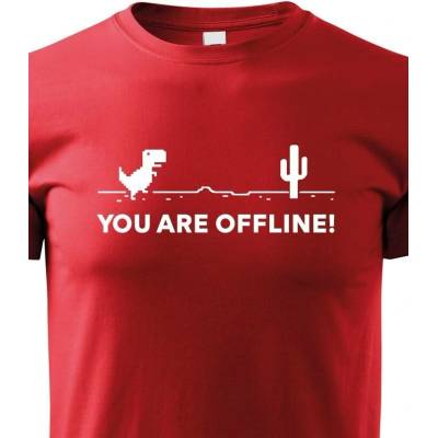 Dětské tričko You are Offline ČervenáCanvas Dětské tričko Bezvatriko.cz 1