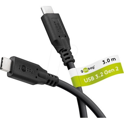Goobay 74208 Thunderbolt 3,Thunderbolt 4,USB 3.2, 3m, černý