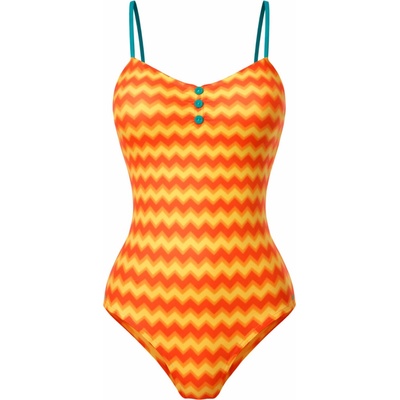 Aquawave dámske jednodielne plavky Rubia Orange Gradient