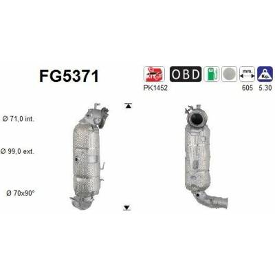 Filtr sazových částic, výfukový systém AS FG5371