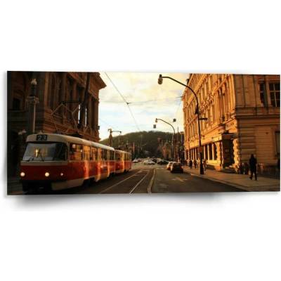 Sablio Obraz Tramvaj v historickém městě - 110x50 cm