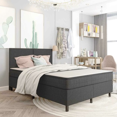 zahrada-XL 287464 Postel boxspring šedá textil