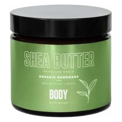 Body By Simona BIO MATCHA Organické ručně vyráběné bambucké máslo s bazalkou 250 ml
