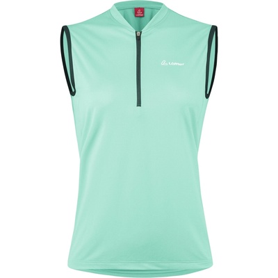 Löffler Дамски потник за колоездене Löffler Women's Bike Sleeveless Shirt Half-Zip Plain Cycling singlet - Clearwater - размер 44 (EU) (156-2422-0515)