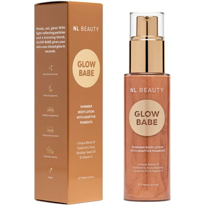 NL Beauty Лосион за тяло с блестящи частици Glow Babe, 100 ml