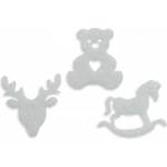 TITANUM Felt light decors white 3 patterns x4pcs