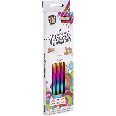 Moxy Моливи Rainbow, 6 цвята, с включена острилка (1015120687)