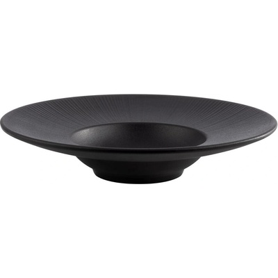 APS Melaminový hluboký talíř 290 mm, černý Nero