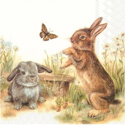 Servítky na dekupáž Bunny 1 ks