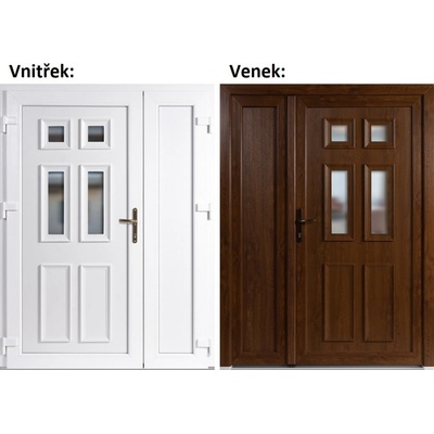 Soft Becca Panel Plný Zlatý dub/bílá 200 cm