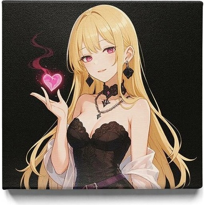 KRAFTHOUSE.EU Heart Sorceress – magický anime obraz na plátně Premium Canvas | 100% bavlna | Různé rozměry Velikost: 50 x 50 cm Heart Sorceress – anime obraz s kouzelnicí | Fantasy dekorace na plátně