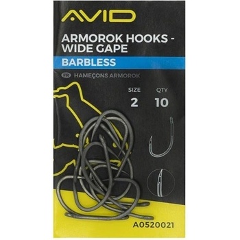 Avid Carp Armorok Hooks Wide Gape Barbless vel.6 10 ks