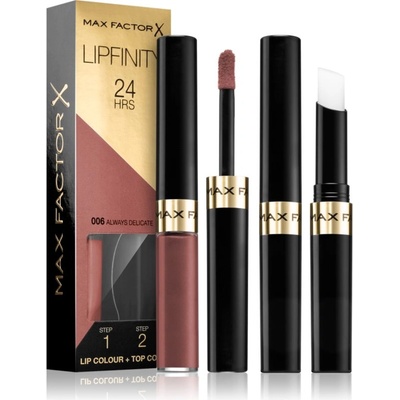MAX Factor Lipfinity Lip Colour дълготрайно червило с балсам цвят 006 Always Delicate 4, 2 гр