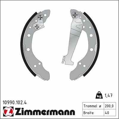 Sada brzdových čeľustí ZIMMERMANN 10990.102.4