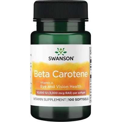 Swanson Beta Carotene Vitamin A 10 000 IU 100 softgelových kapslí