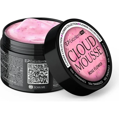 Excellent Pro Cloud Mousse stavební gel turquoise pink flower 15g