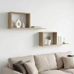 vidaXL Плаващи рафтове 2 бр. Дъб сонома 80 x 15 x 30 см (8012321)