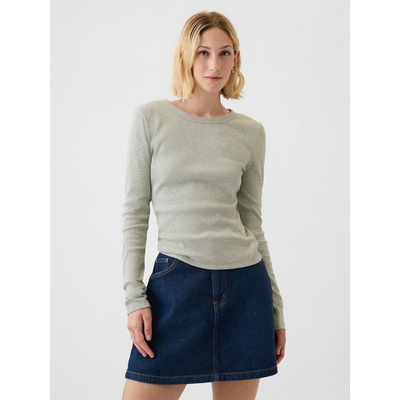 GAP Тениска с ребра GAP GAP | Siv | ЖЕНИ | M