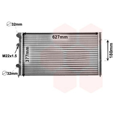 Chladič, chlazení motoru VAN WEZEL 58002027