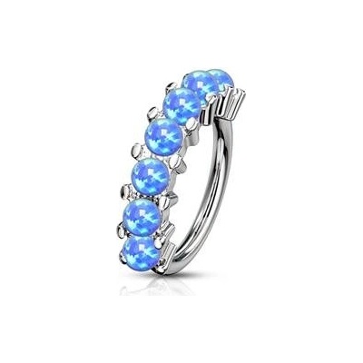 Šperky4U piercing kruh s opály K01048-BL