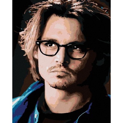 zuty Malování podle čísel Johnny Depp 80 x 100 cm vypnuté plátno na rám 8596530015635